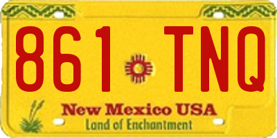 NM license plate 861TNQ