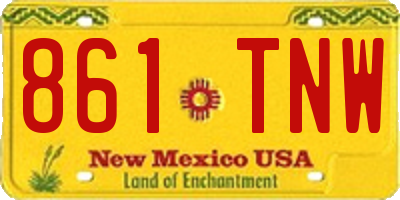 NM license plate 861TNW