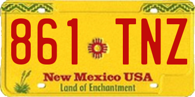 NM license plate 861TNZ