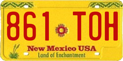 NM license plate 861TOH