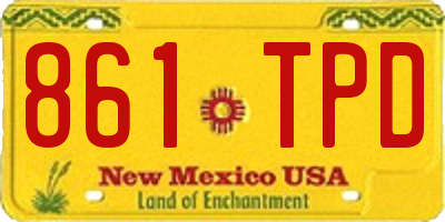 NM license plate 861TPD