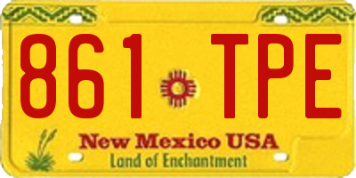 NM license plate 861TPE