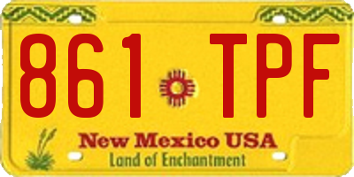 NM license plate 861TPF