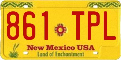 NM license plate 861TPL