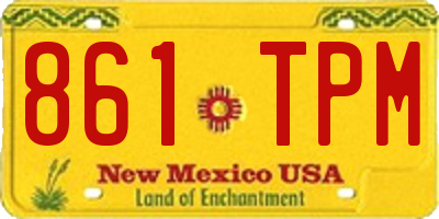 NM license plate 861TPM