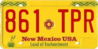 NM license plate 861TPR