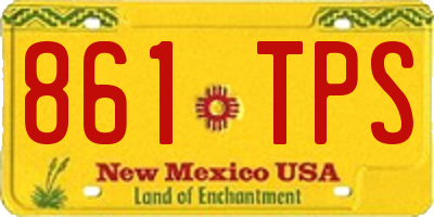 NM license plate 861TPS