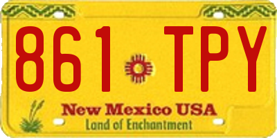 NM license plate 861TPY