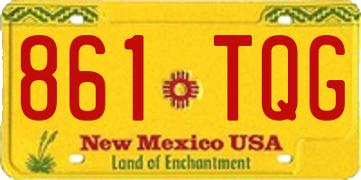 NM license plate 861TQG