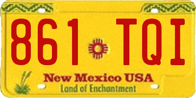 NM license plate 861TQI