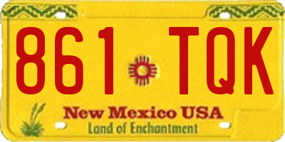 NM license plate 861TQK
