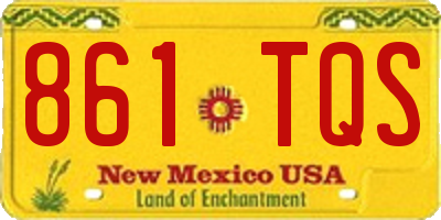 NM license plate 861TQS