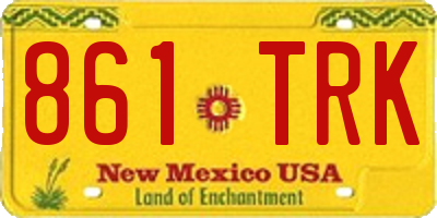 NM license plate 861TRK