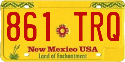 NM license plate 861TRQ