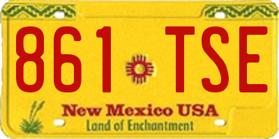 NM license plate 861TSE