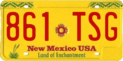 NM license plate 861TSG