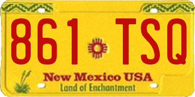 NM license plate 861TSQ