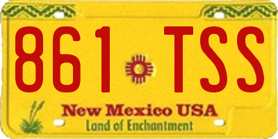NM license plate 861TSS