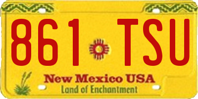 NM license plate 861TSU