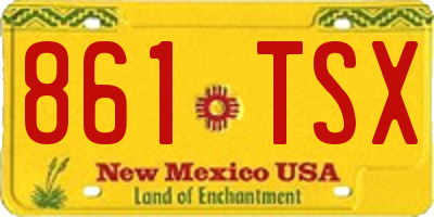 NM license plate 861TSX