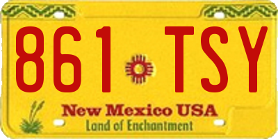 NM license plate 861TSY