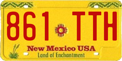 NM license plate 861TTH