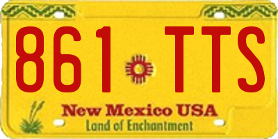 NM license plate 861TTS