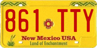 NM license plate 861TTY