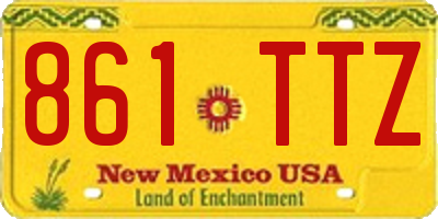 NM license plate 861TTZ