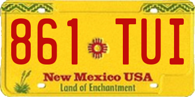 NM license plate 861TUI