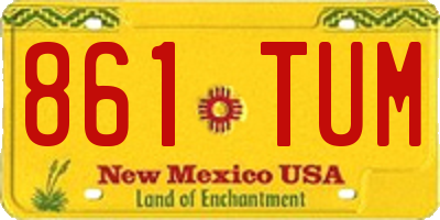 NM license plate 861TUM