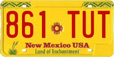 NM license plate 861TUT