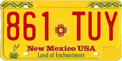 NM license plate 861TUY