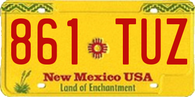 NM license plate 861TUZ