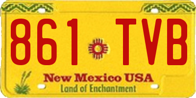 NM license plate 861TVB