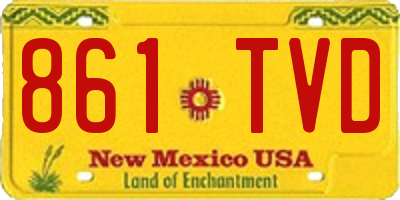 NM license plate 861TVD