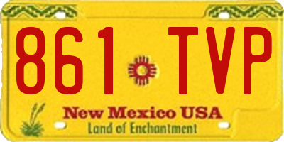 NM license plate 861TVP