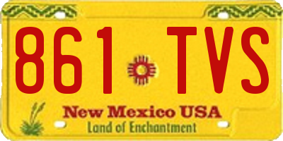 NM license plate 861TVS