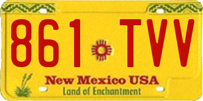 NM license plate 861TVV