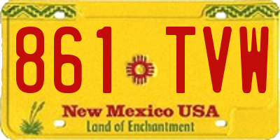 NM license plate 861TVW