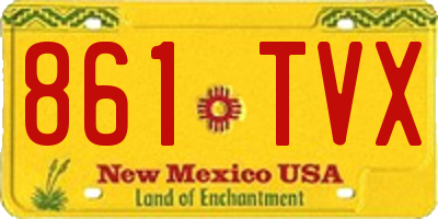 NM license plate 861TVX
