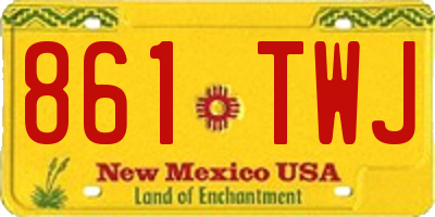 NM license plate 861TWJ