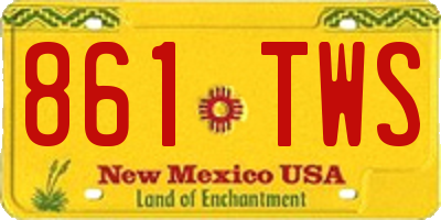 NM license plate 861TWS