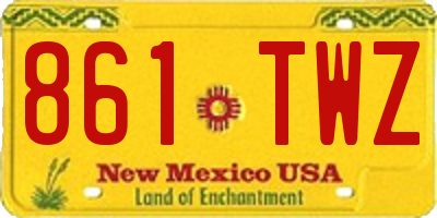 NM license plate 861TWZ