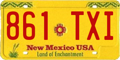 NM license plate 861TXI
