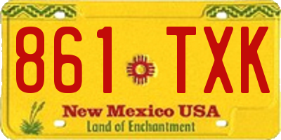 NM license plate 861TXK