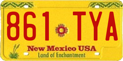 NM license plate 861TYA