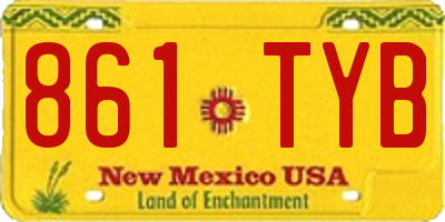NM license plate 861TYB