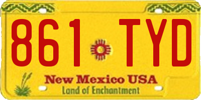 NM license plate 861TYD