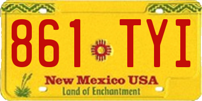NM license plate 861TYI